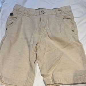 Zara Men's Cream Flat Front Shorts